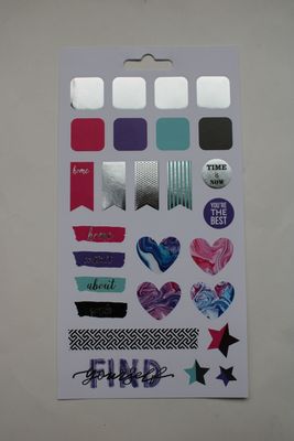 Sheet met diverse stickers
