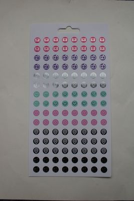 Sheet met kleine ronde stickers