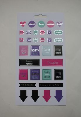 Sheet met diverse stickers