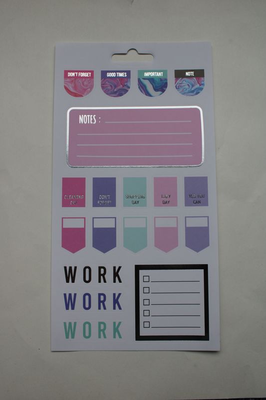 Sheet met diverse stickers
