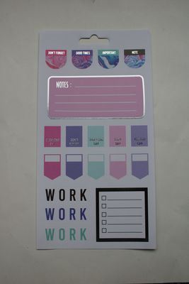 Sheet met diverse stickers