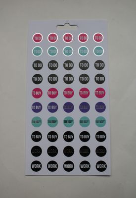 Sheet met ronde planning stickers