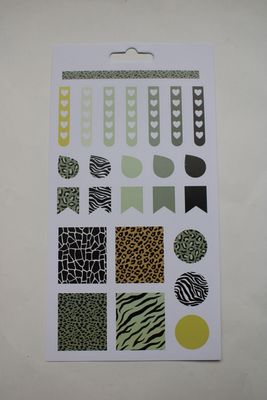 Sheet met diverse stickers