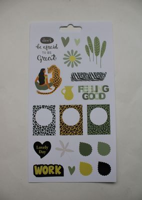 Sheet met diverse stickers