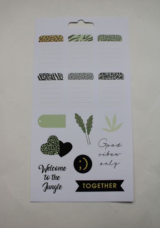 Sheet met diverse stickers