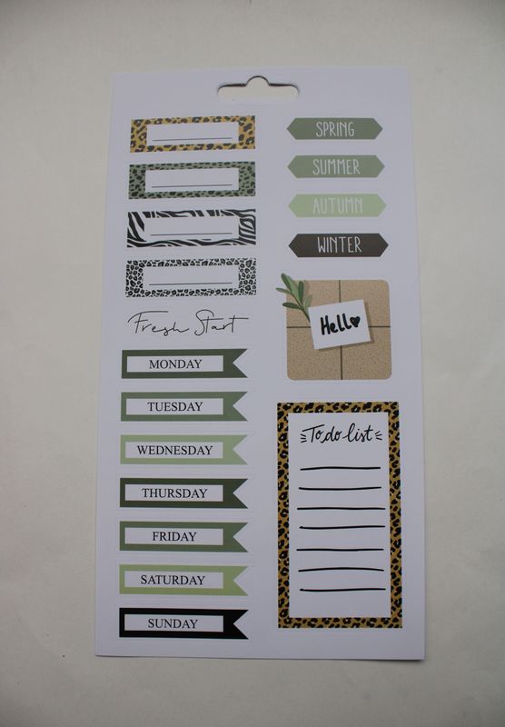 Sheet met planning stickers