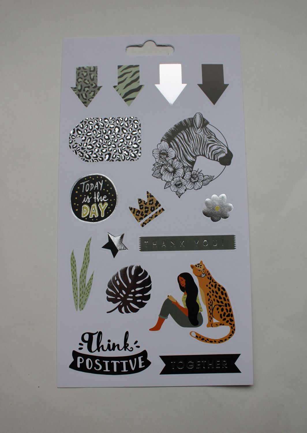 Sheet met diverse stickers