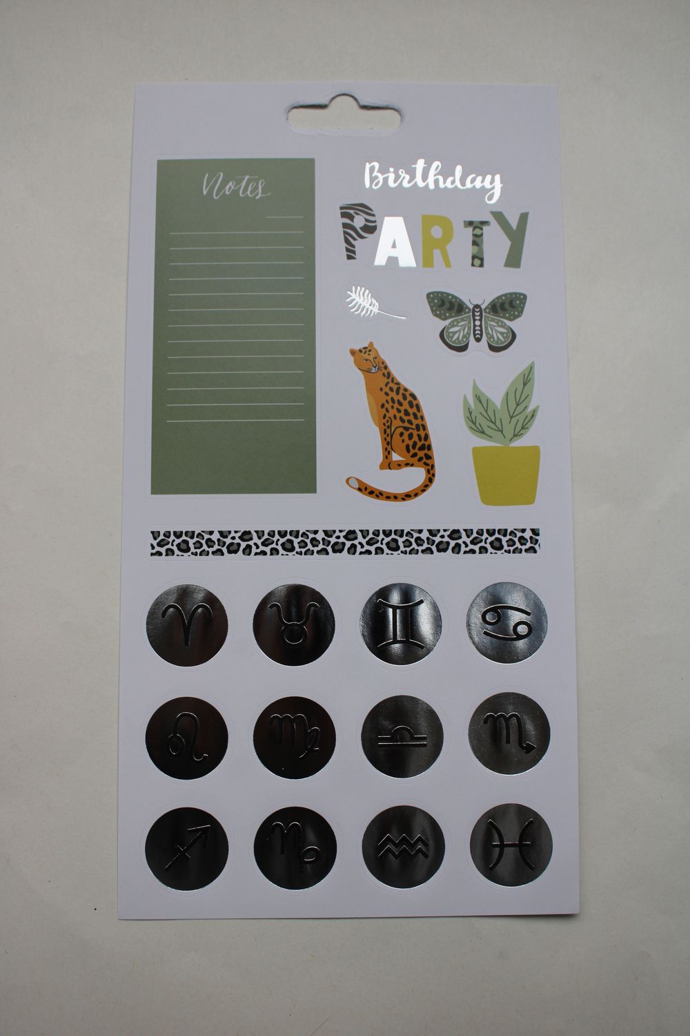 Sheet met diverse stickers