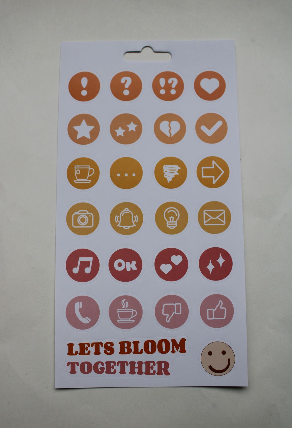 Sheet met ronde stickers