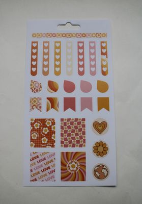 Sheet met diverse stickers