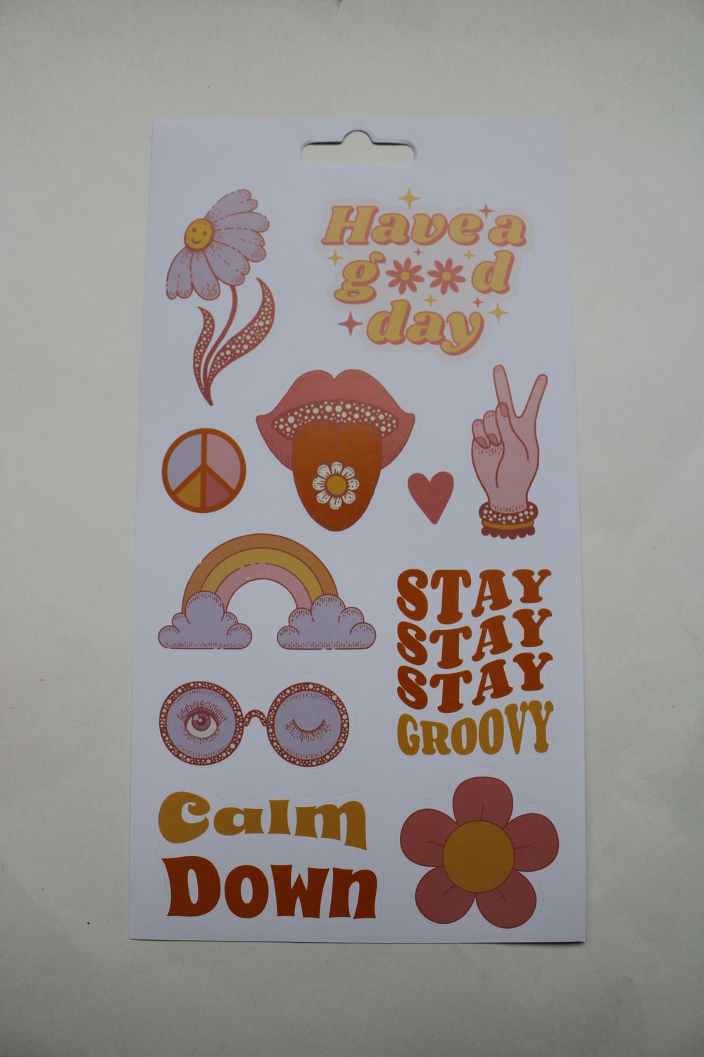 Sheet met diverse stickers