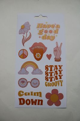 Sheet met diverse stickers