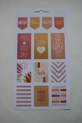 Sheet met diverse stickers
