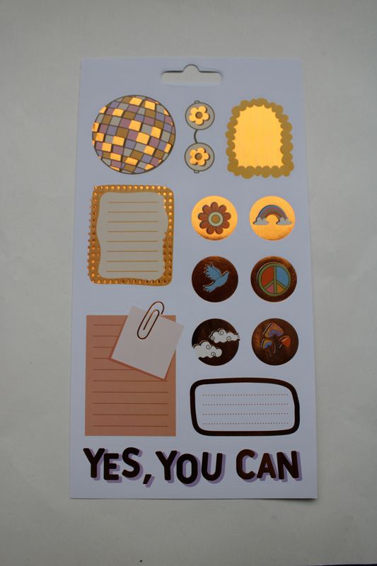 Sheet met diverse stickers