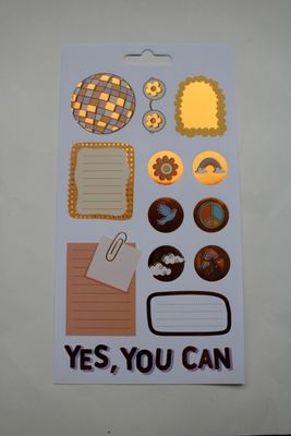 Sheet met diverse stickers
