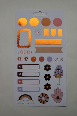 Sheet met diverse stickers