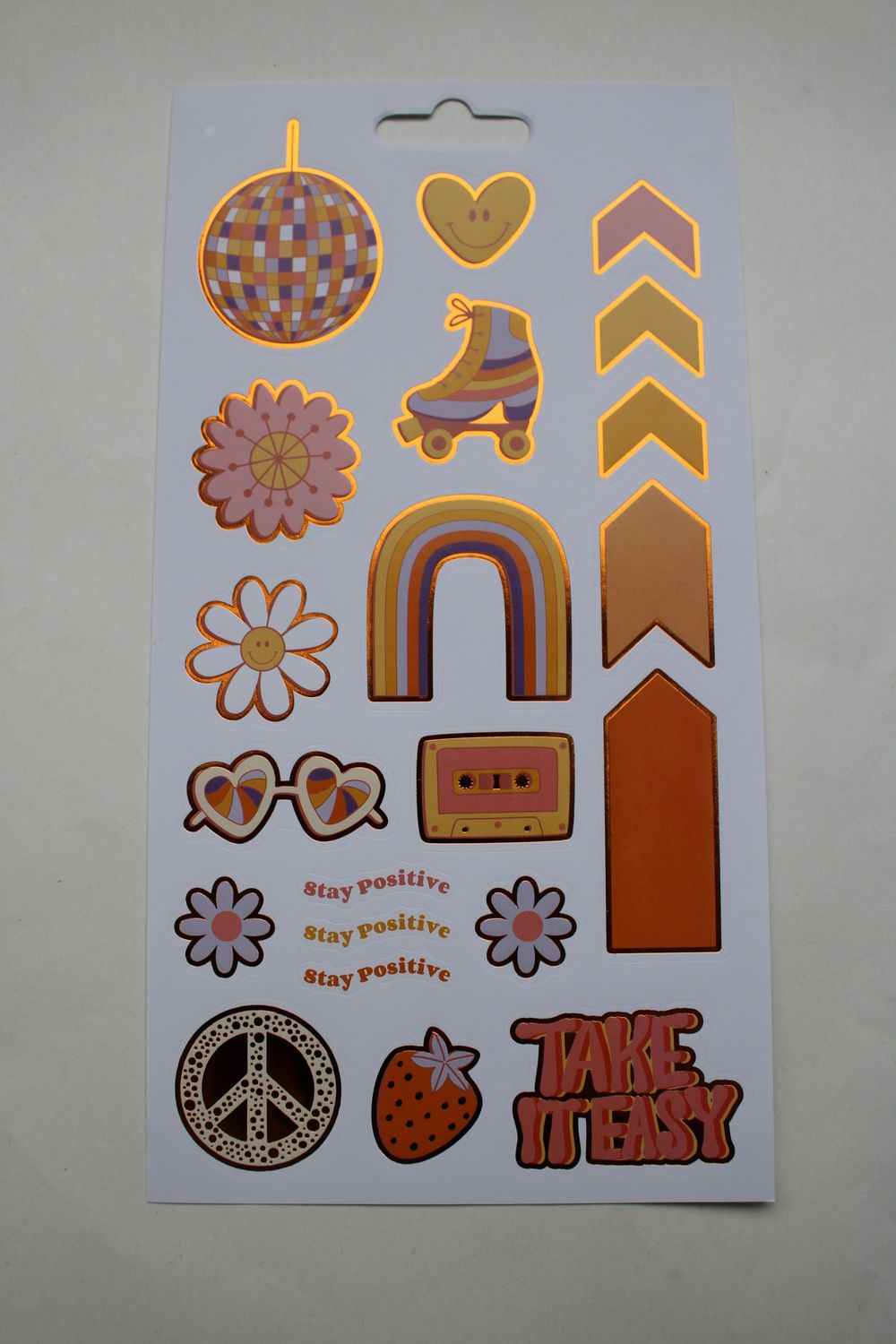 Sheet met diverse stickers
