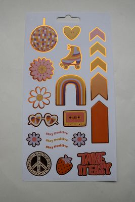 Sheet met diverse stickers