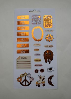 Sheet met diverse stickers
