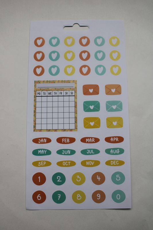 Sheet met planning stickers