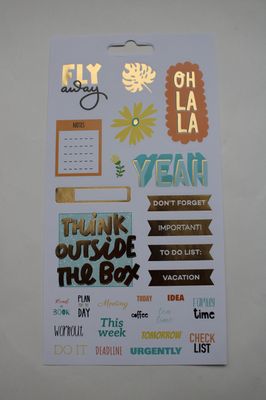 Sheet met diverse stickers