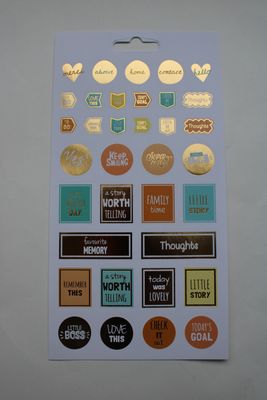 Sheet met diverse stickers