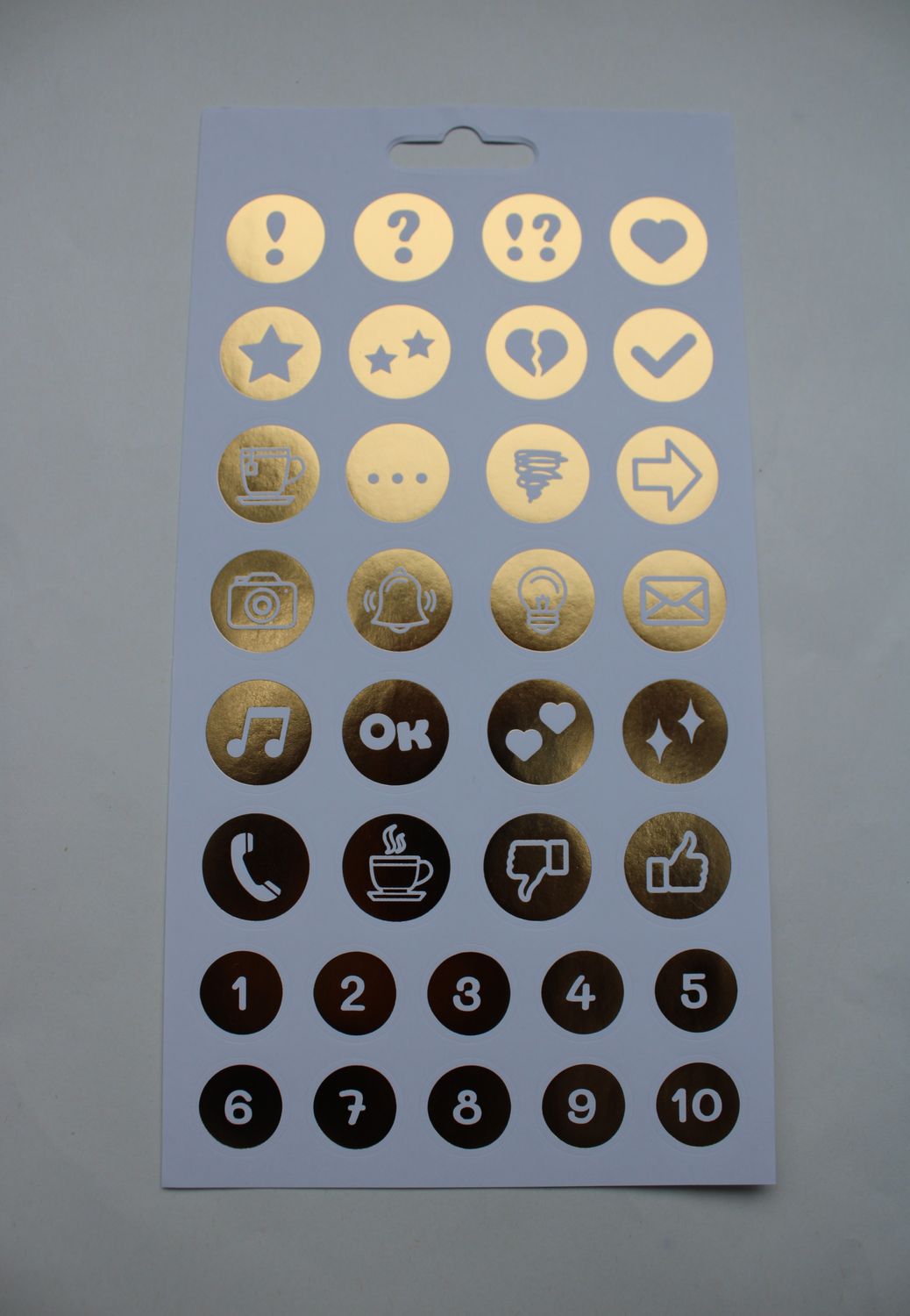 Sheet met ronde stickers