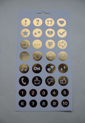 Sheet met ronde stickers