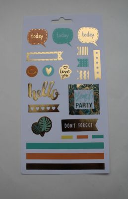 Sheet met diverse stickers
