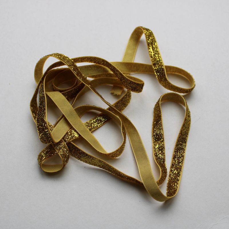 Gouden lintje met glitters - 1.7 m