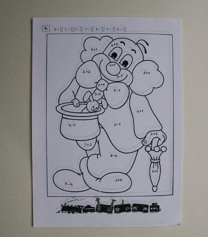 Kleurprent clown (22x)