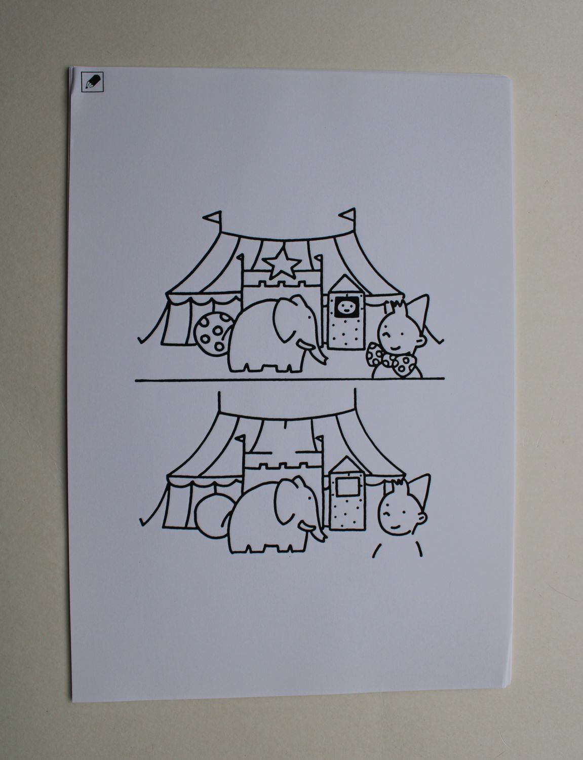 Kleurprenten clown circus (24x)