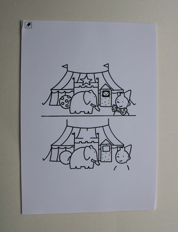 Kleurprenten clown circus (24x)