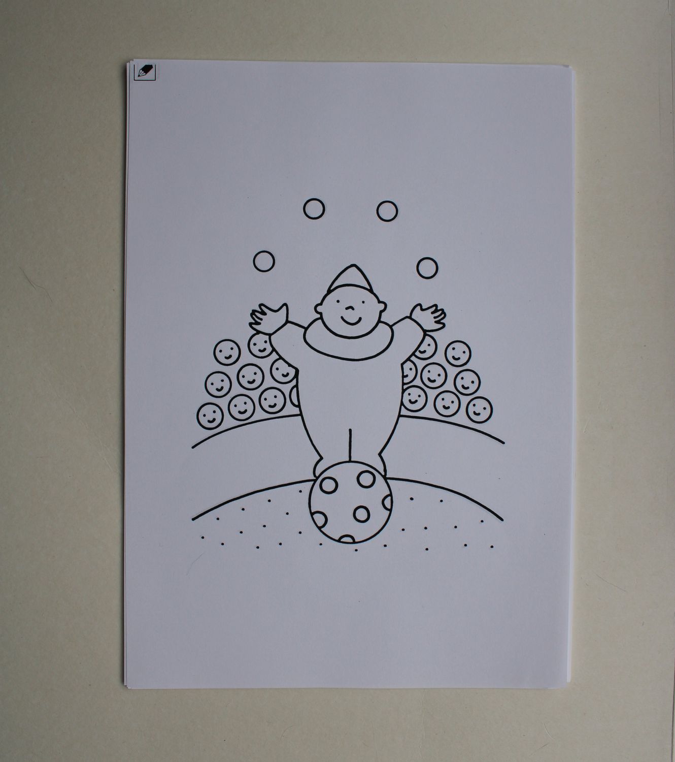 Kleurprenten clown (22x)