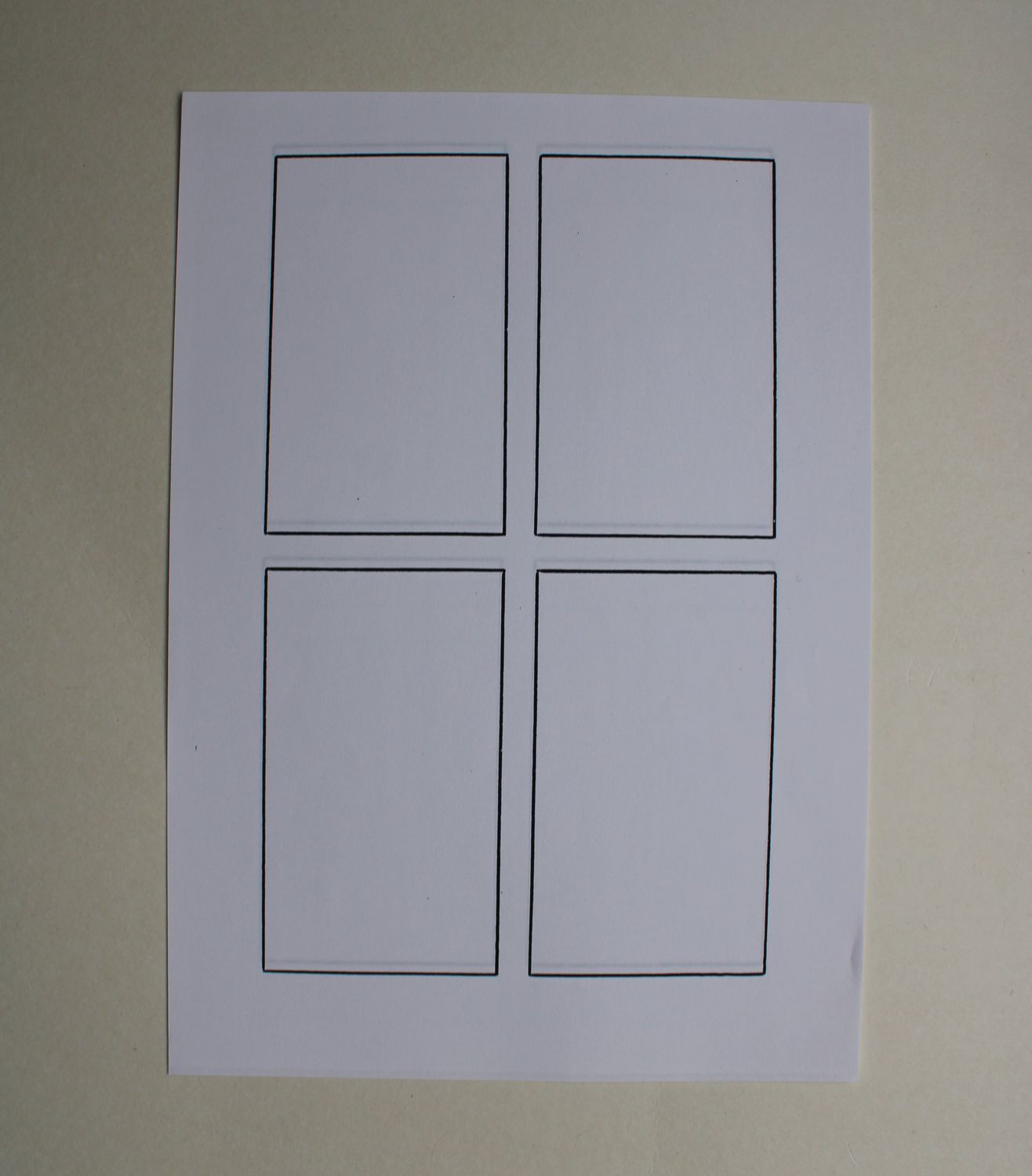 Papier met rechthoeken om uit te knippen