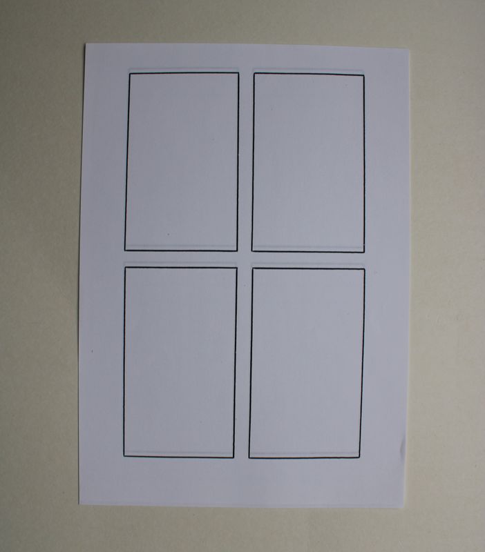 Papier met rechthoeken om uit te knippen