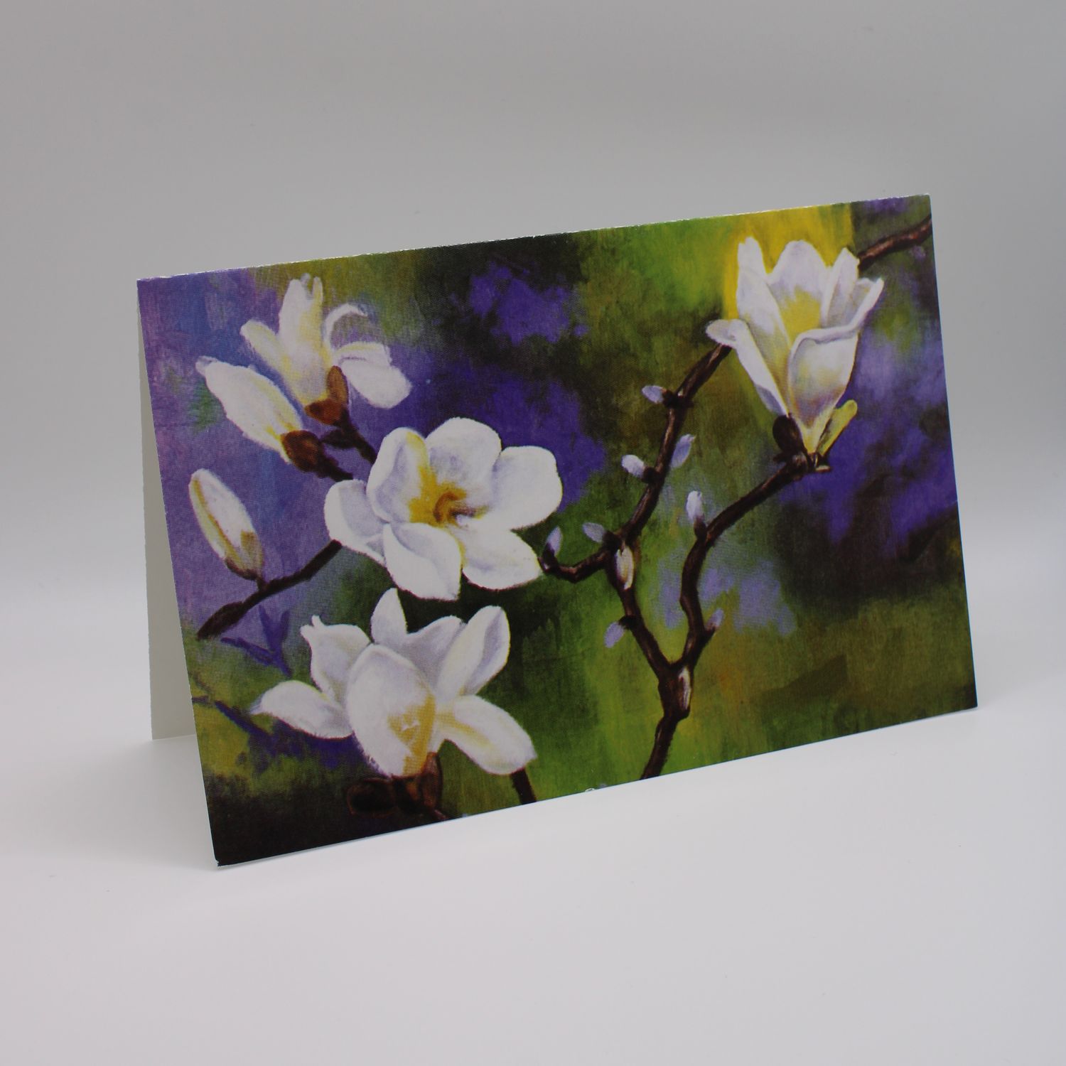 Kaartje met witte bloemen