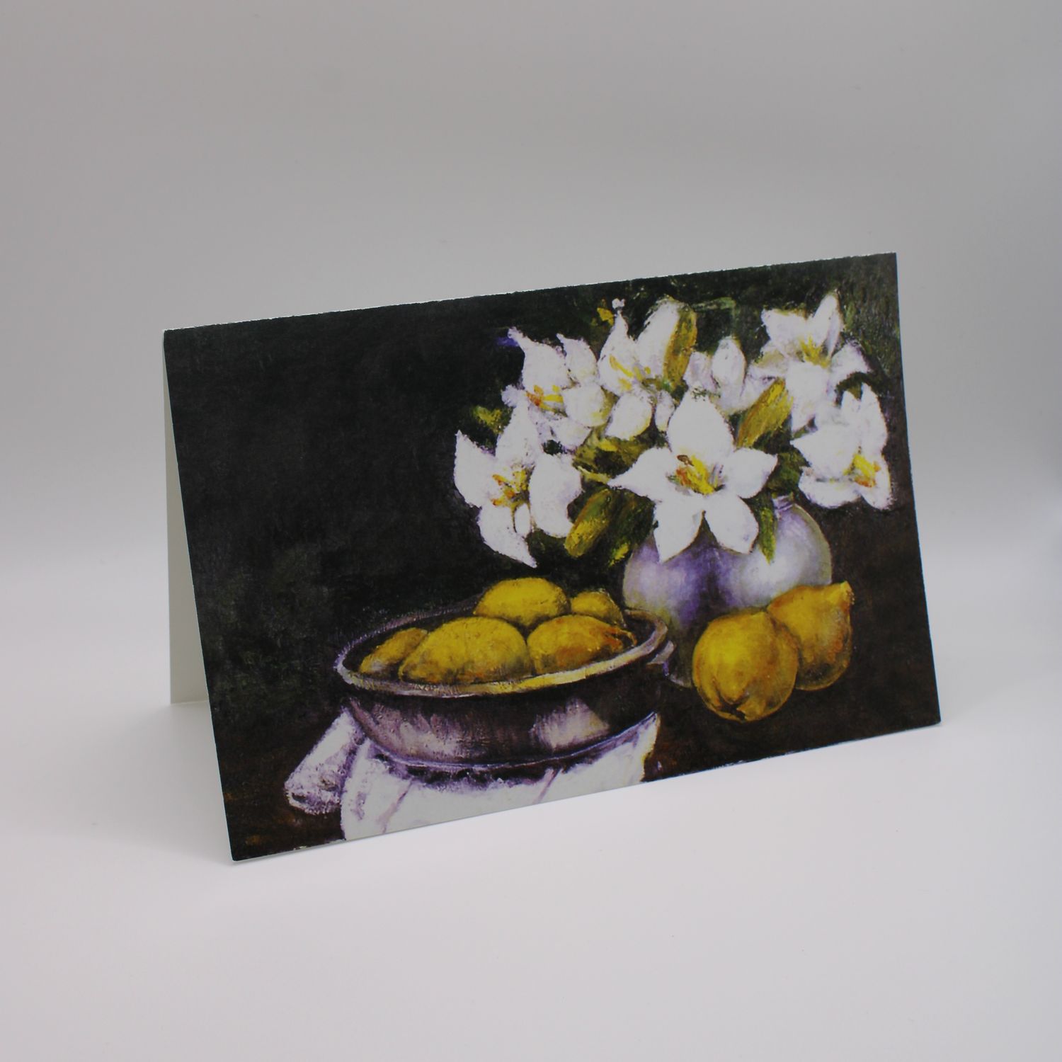 Kaartje met witte bloemen