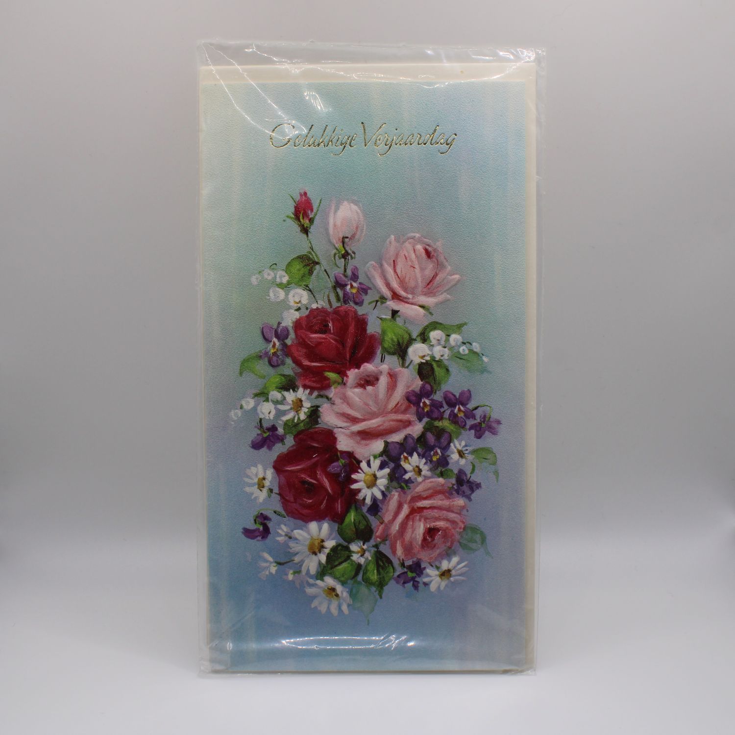 Kaartje met bloemen - Verjaardag