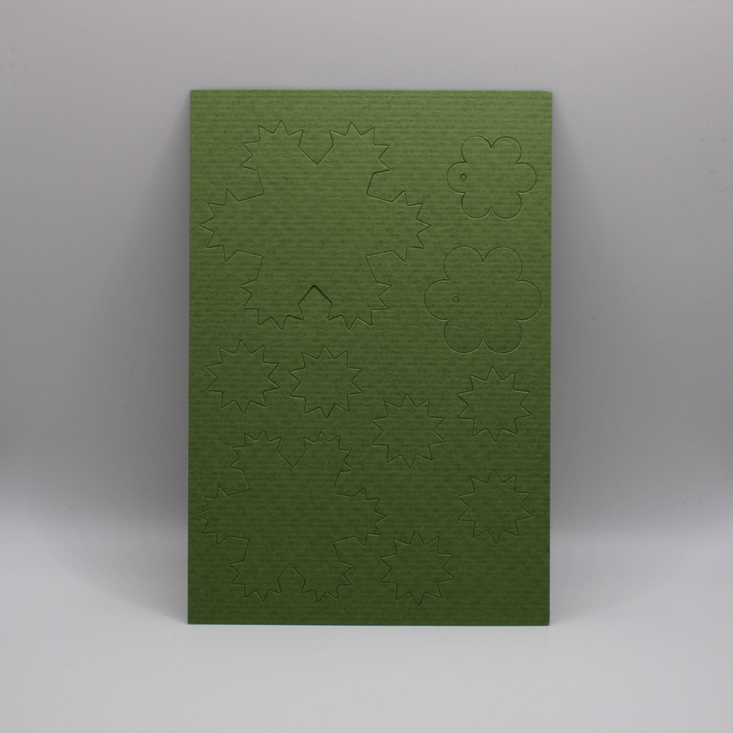 Groen kaartje met vormen