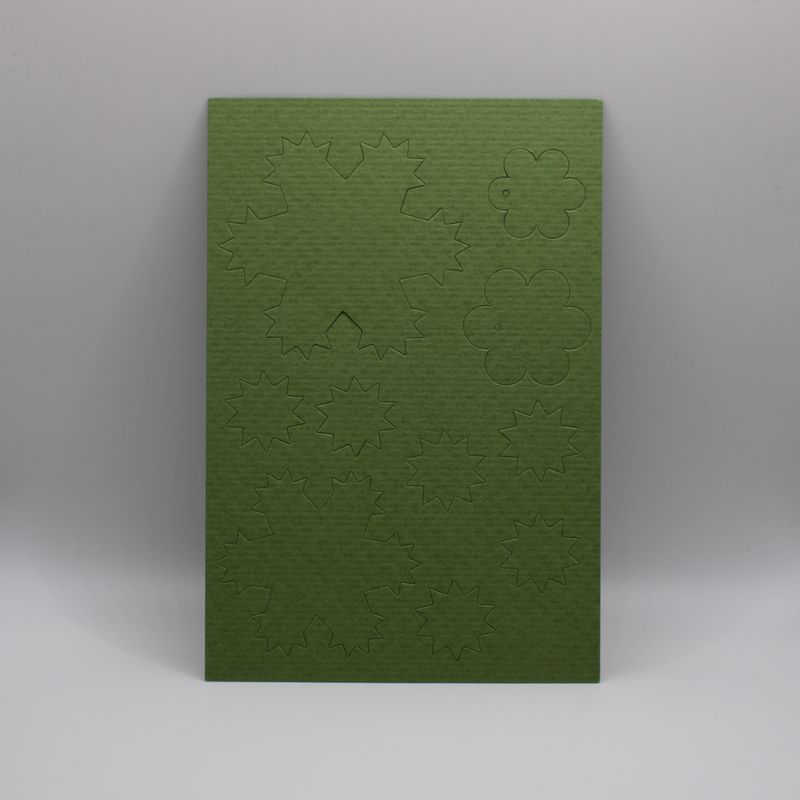Groen kaartje met vormen