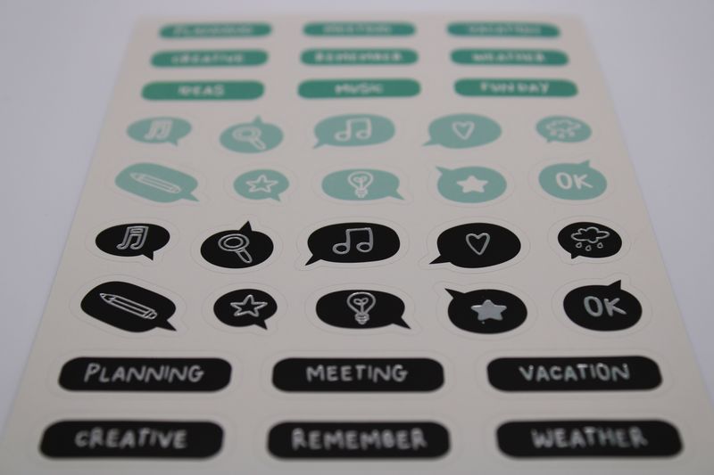 Sheet met planning stickers