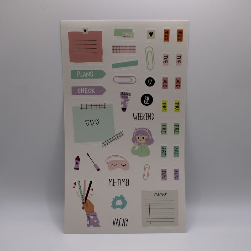 Sheet met planning stickers