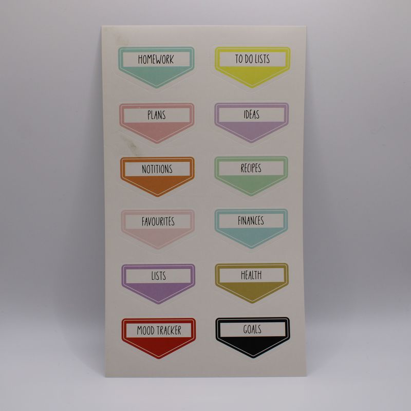 Sheet met planning stickers