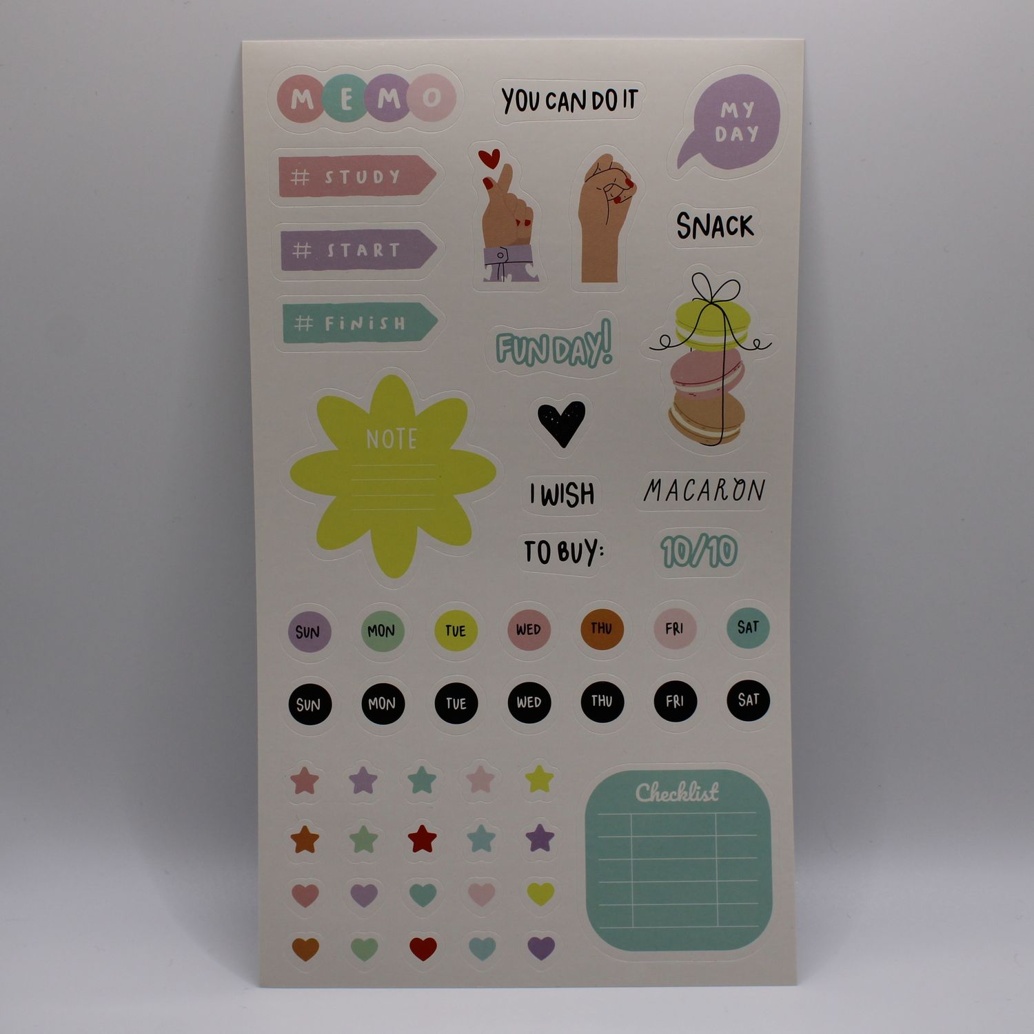 Sheet met planning stickers