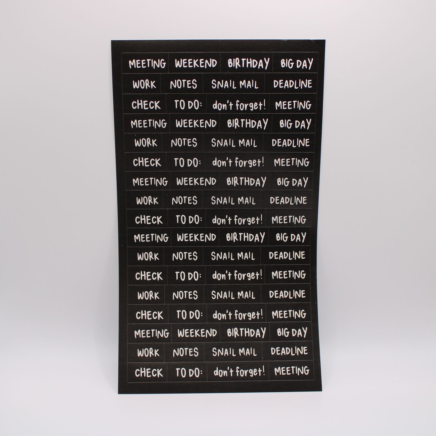 Sheet met planning stickers