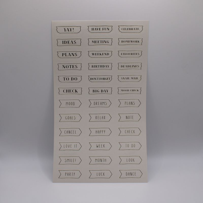 Sheet met planning stickers