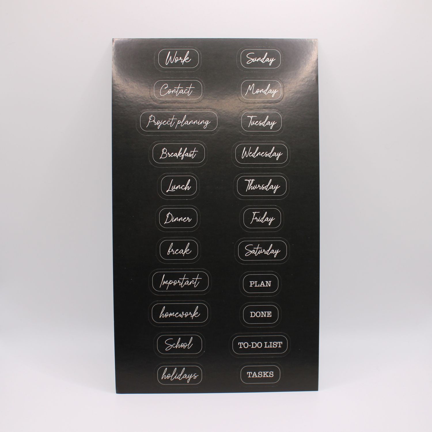 Sheet met planning stickers
