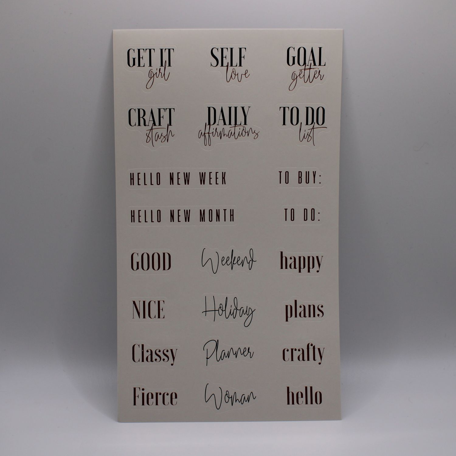 Sheet met planning stickers