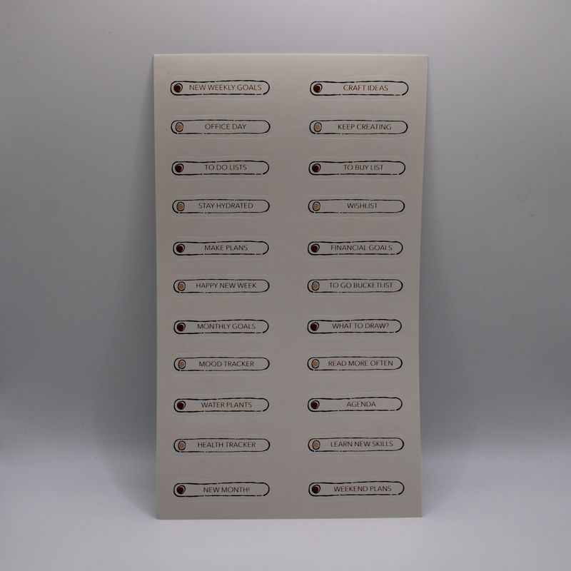 Sheet met planning stickers